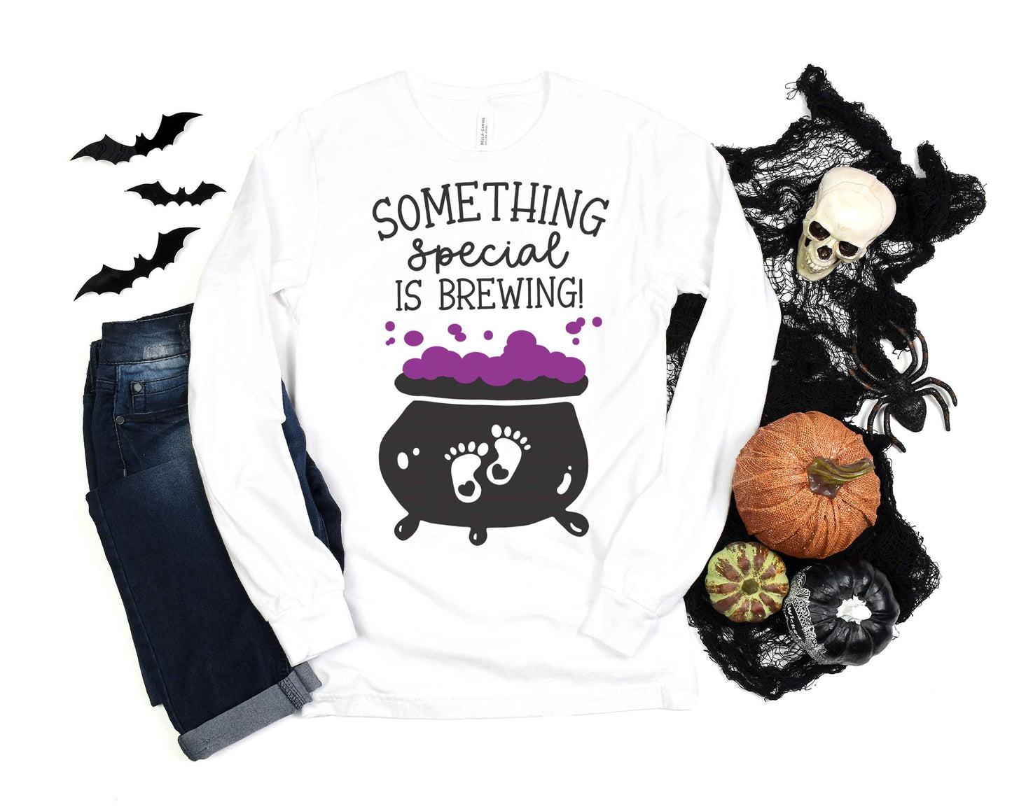 Something Special is Brewing Maternity Halloween long sleeve t-shirt - halloween pregnancy shirt - halloween tshirt - pregnancy announcement