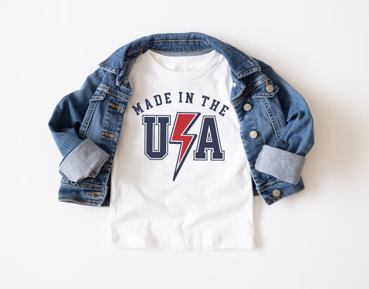 Made in The USA Shirt - Toddler 4th of July Shirt - Fourth of July Kids Shirt