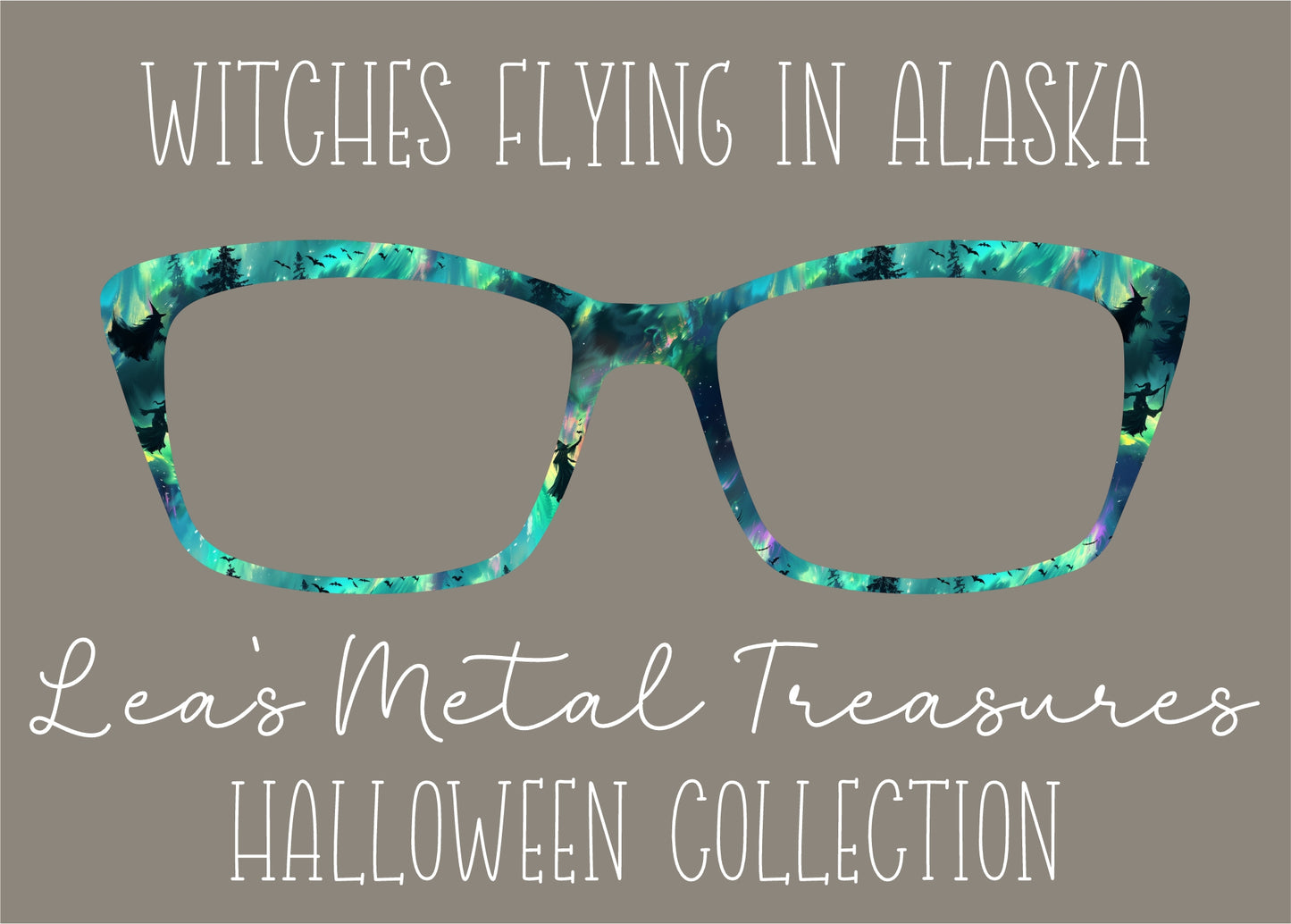 Witches Flying in Alaska Gradient Eyewear Frame Toppers COMES WITH MAGNETS