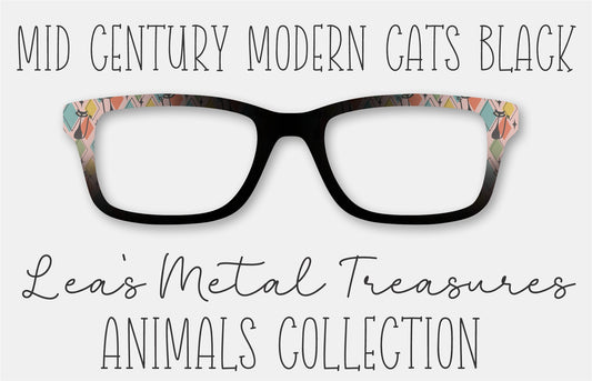 Mid Century Modern Cats Black Eyewear Frame Toppers COMES WITH MAGNETS