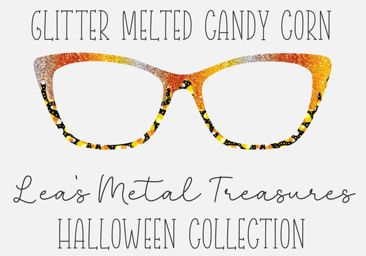 Glitter Melted Candy Corn Eyewear Frame Toppers COMES WITH MAGNETS