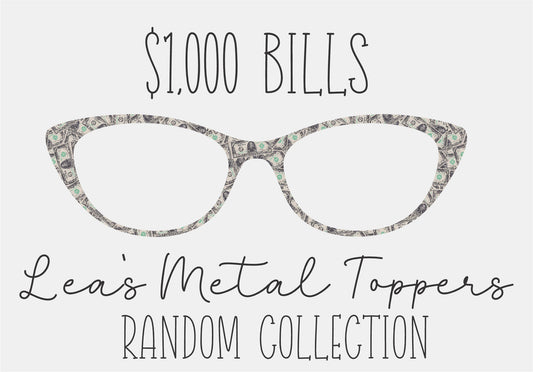 $1000 Bills Printed Magnetic Eyeglasses Topper