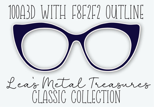 100A3D WITH F8F2F2 Outline Eyewear Frame Toppers