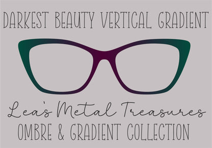 Darkest Beauty Vertical Gradient Eyewear Frame Toppers COMES WITH MAGNETS