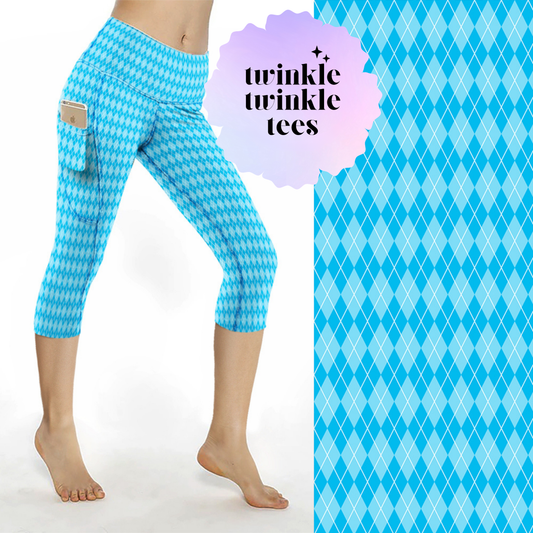 Classic Argyle #12 CAPRI Pocket Leggings