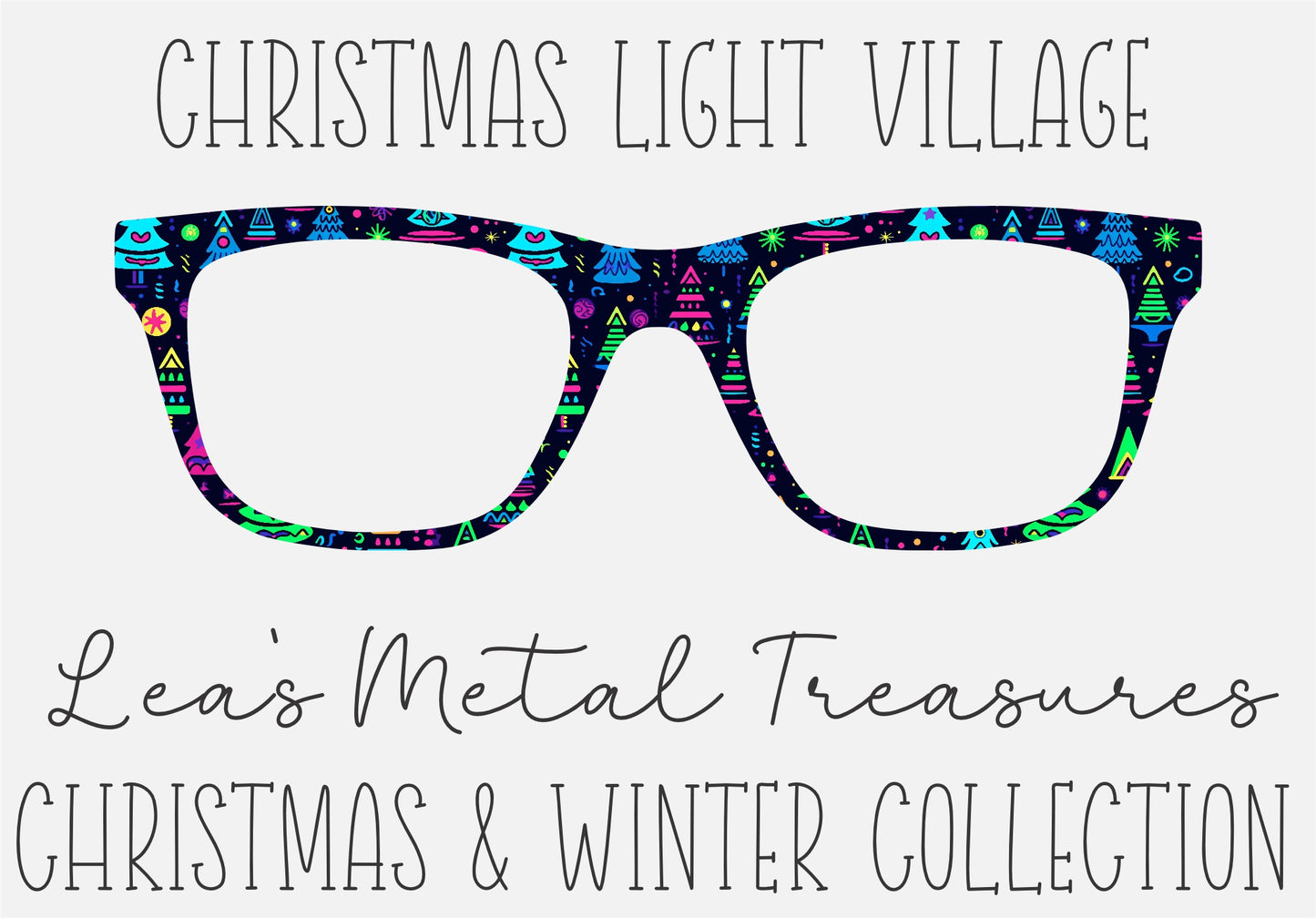 Christmas Light Village Eyewear Frame Toppers COMES WITH MAGNETS