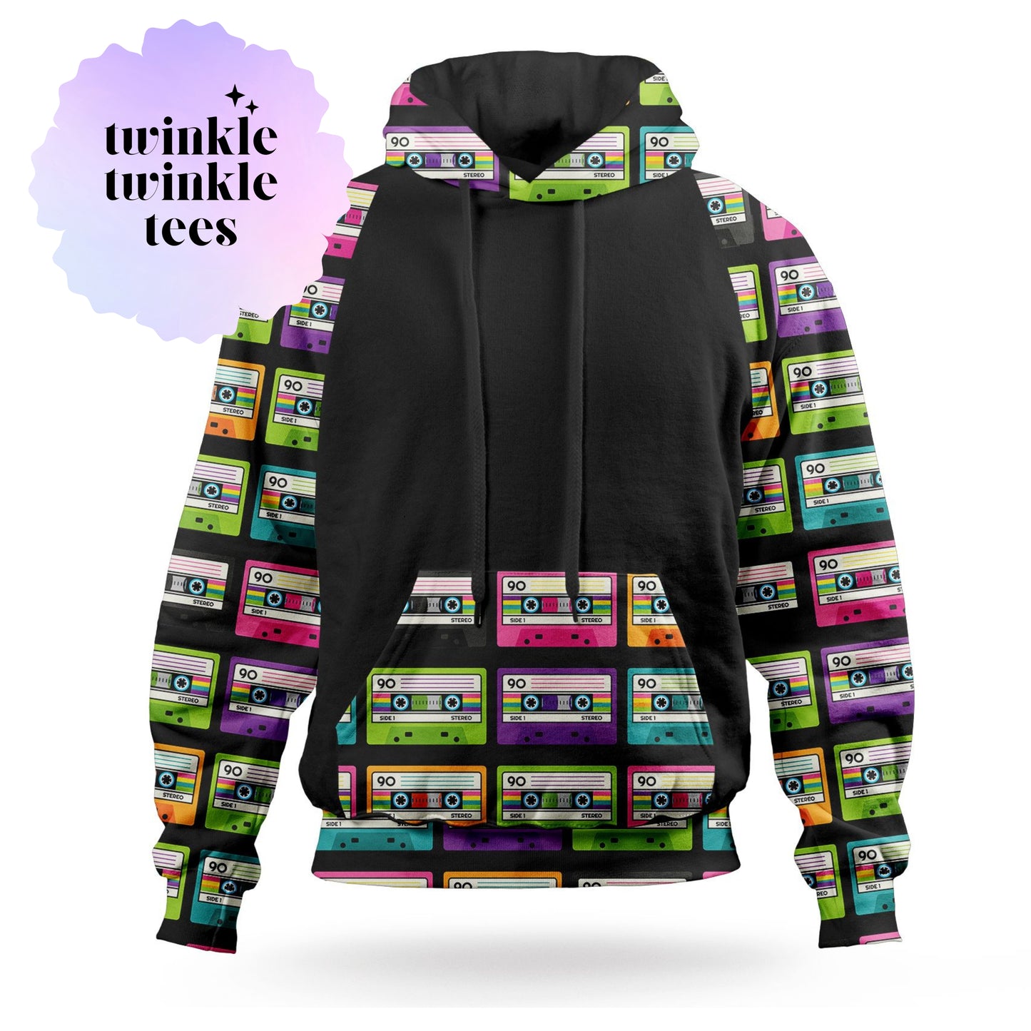 90s Cassette Tapes Pullover Hoodie