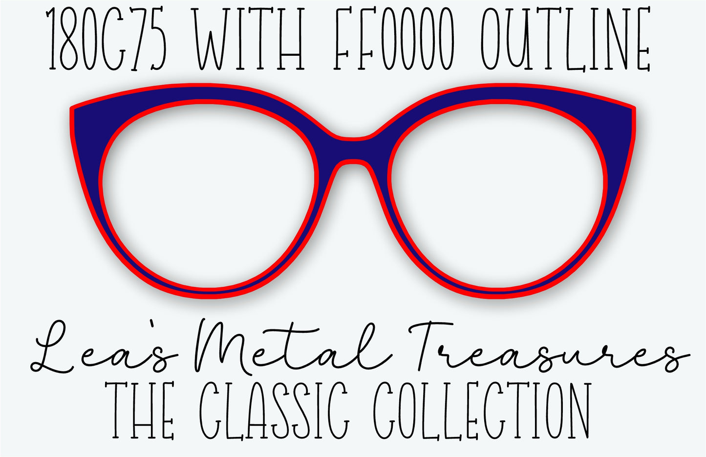 180C75 with FF0000 Outline Eyewear Frame Toppers