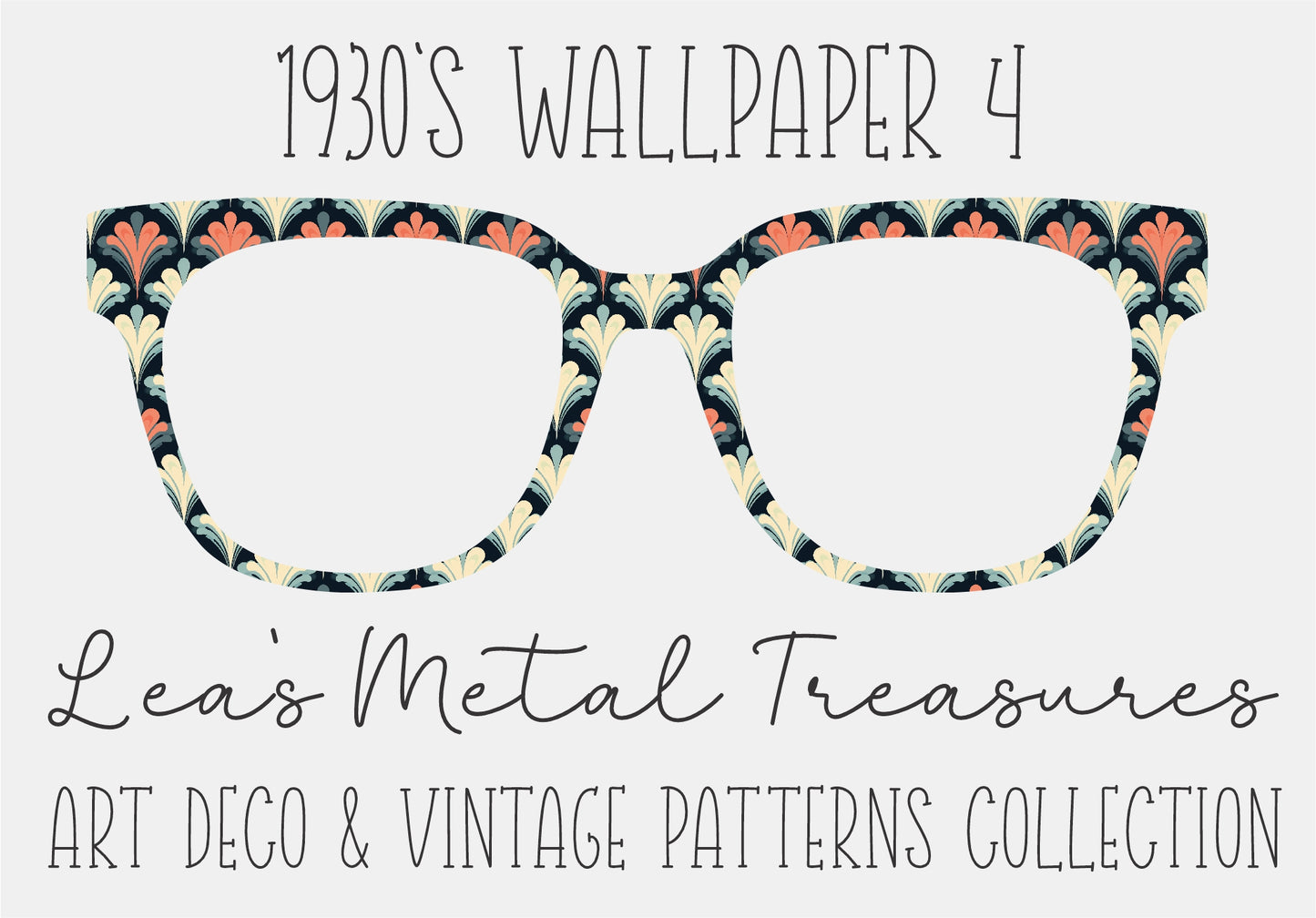 1930'S WALLPAPER 4 Eyewear Frame Toppers COMES WITH MAGNETS