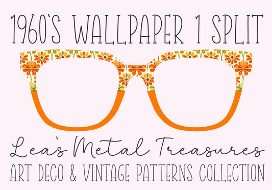 1960'S WALLPAPER 1 SPLIT Eyewear Frame Toppers COMES WITH MAGNETS