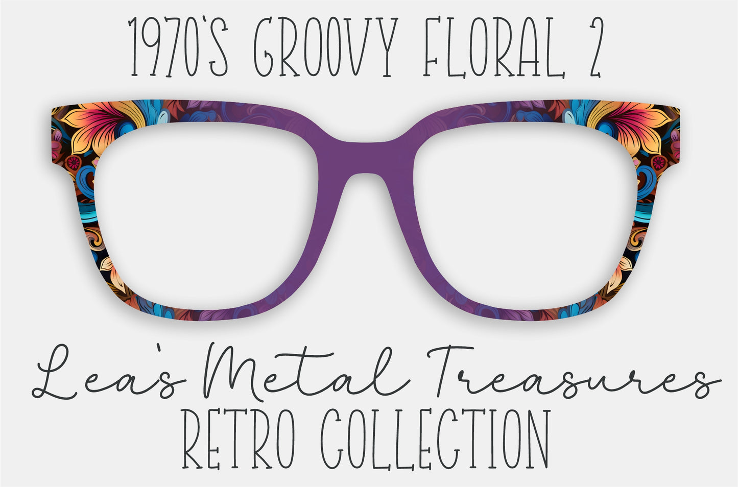 1970's Groovy Floral 2 Eyewear Frame Toppers