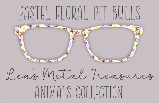 Pastel Floral Pit Bulls Eyewear Frame Toppers COMES WITH MAGNETS