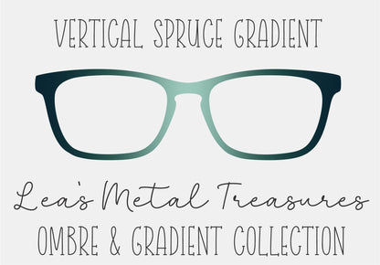 Spruce Gradient Vertical Eyewear Frame Toppers COMES WITH MAGNETS