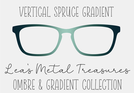 Vertical Spruce Gradient Eyewear Frame Toppers COMES WITH MAGNETS