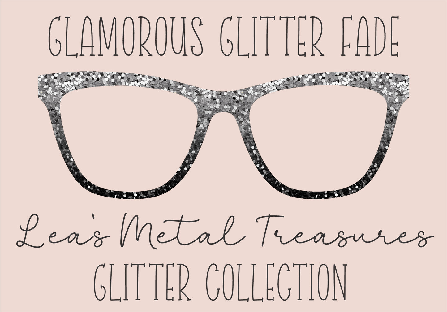 Glamorous glitter fade Eyewear Frame Toppers COMES WITH MAGNETS