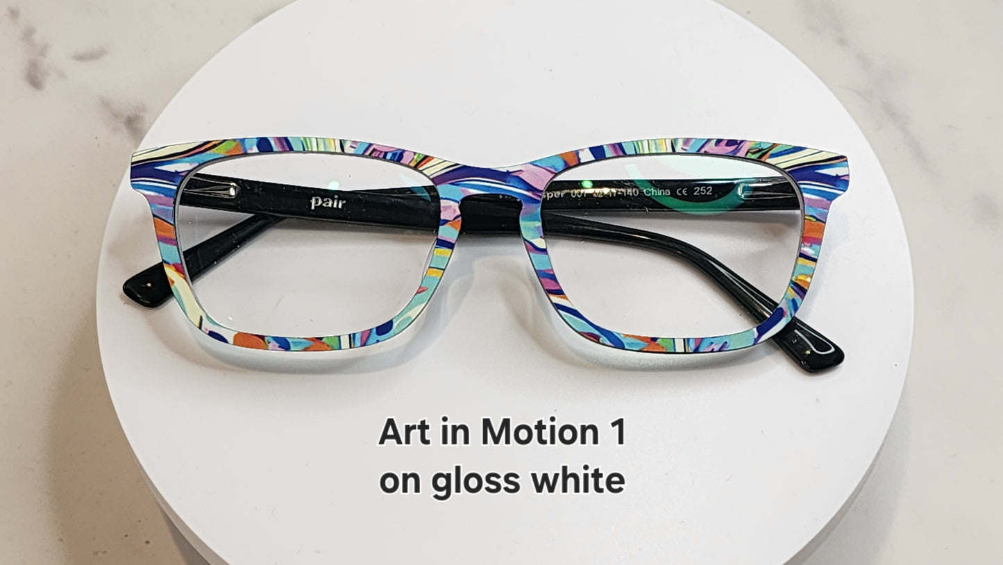 ART IN MOTION 1 Eyewear Frame Toppers COMES WITH MAGNETS