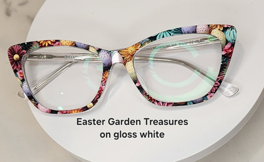 EASTER GARDEN TREASURES Eyewear Frame Toppers COMES WITH MAGNETS