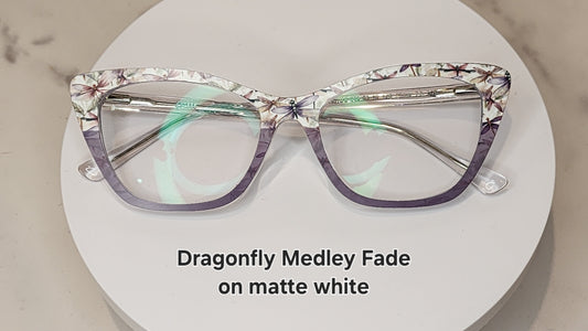 Dragonfly Medley Fade Eyewear Frame Toppers COMES WITH MAGNETS