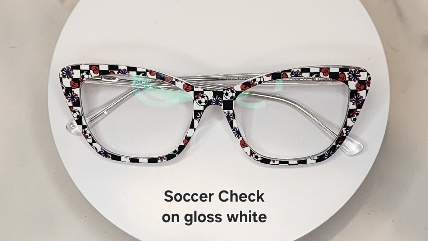 SOCCER CHECK Eyewear Frame Toppers COMES WITH MAGNETS