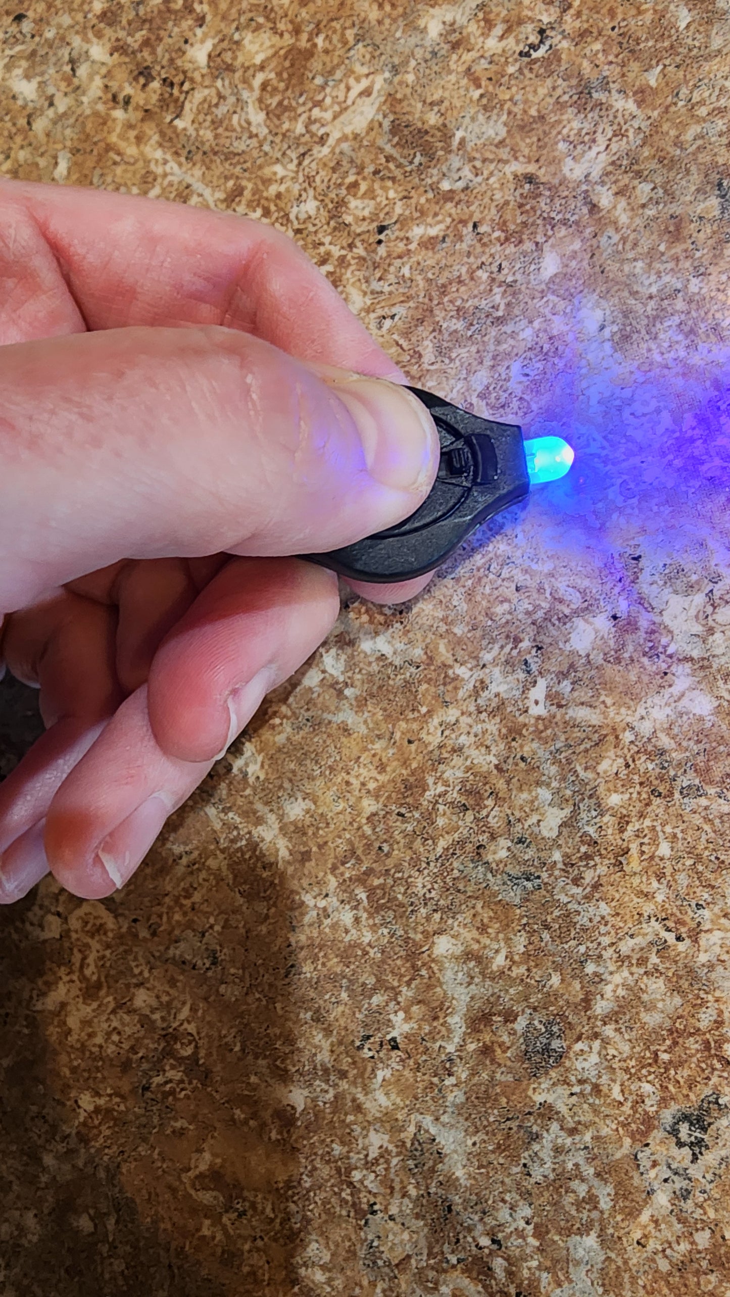 Mini UV Flashlight Keychain for charging glow toppers