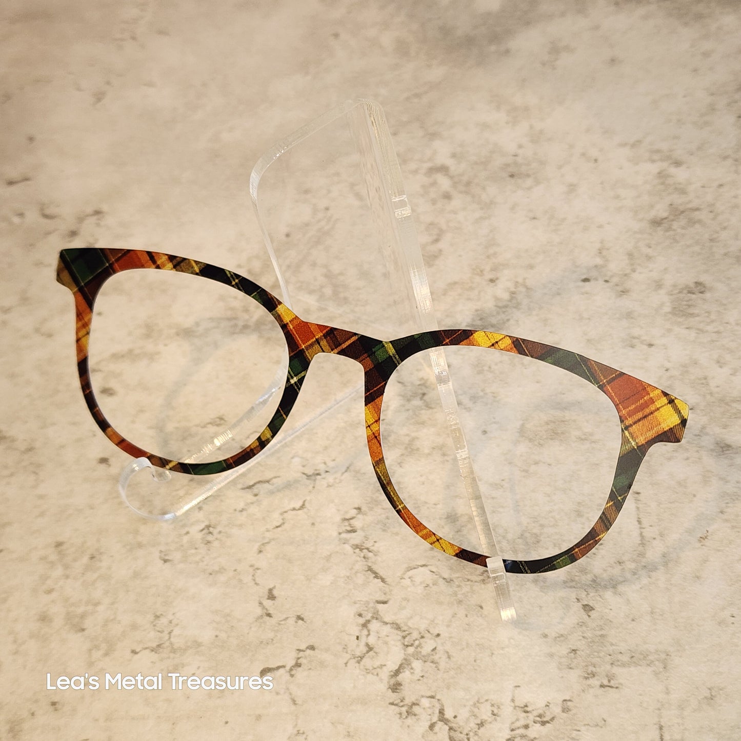 READY TO SHIP CLEARANCE Robin R1025-48 WALNUT PLAID ON SPARKLE SILVER