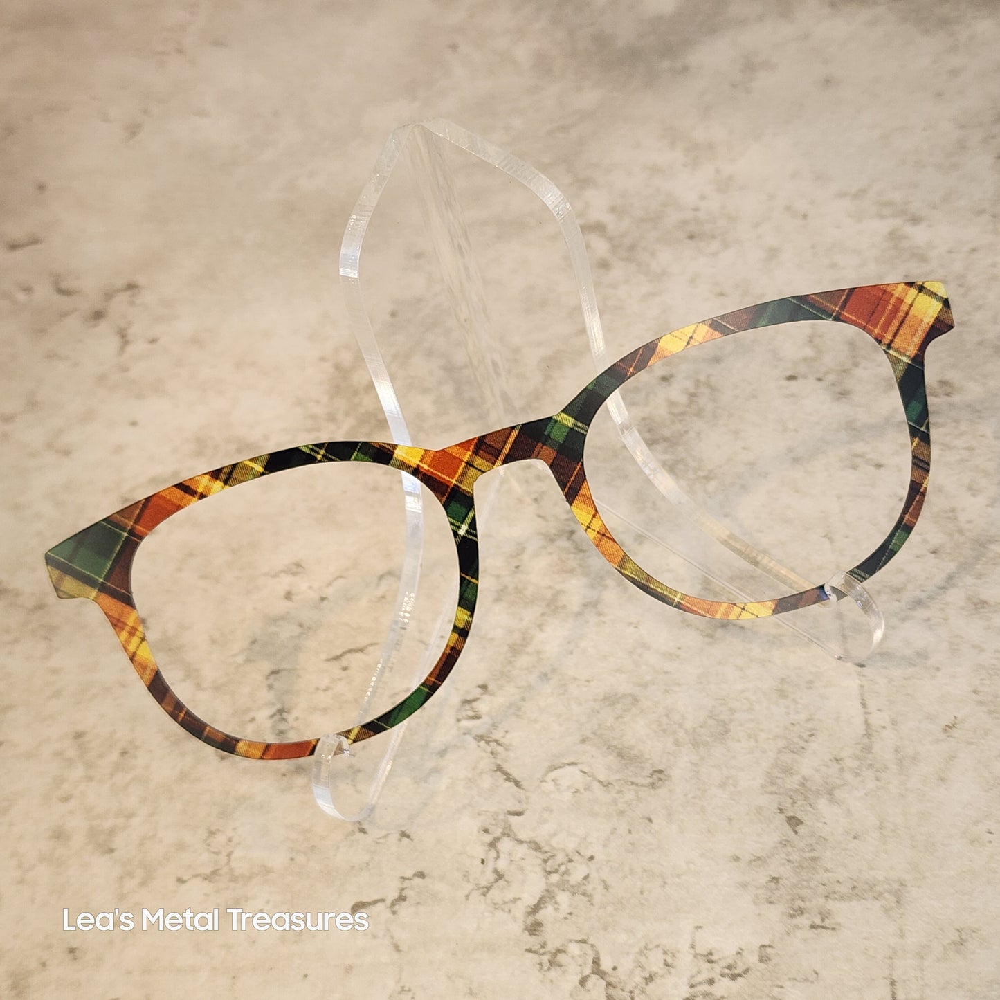 READY TO SHIP CLEARANCE Robin R1025-48 WALNUT PLAID ON SPARKLE SILVER