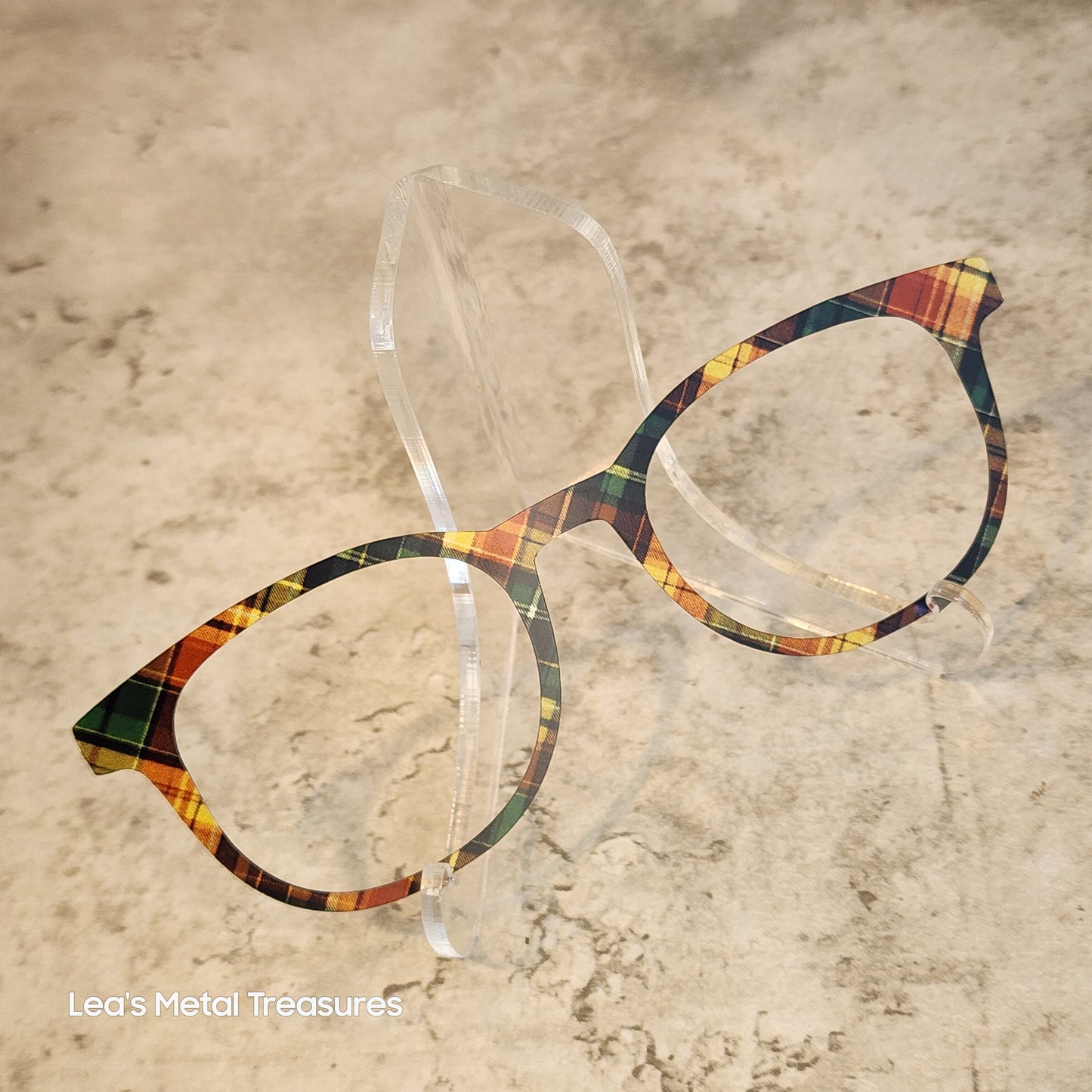 READY TO SHIP CLEARANCE Robin R1025-48 WALNUT PLAID ON SPARKLE SILVER