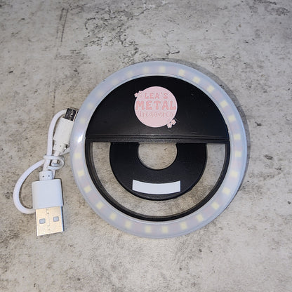 Clip-On Selfie Ring Light – USB Rechargeable Phone & Laptop Light (3 Brightness Levels)