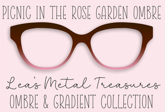 Picnic In The Rose Garden Ombré  Eyewear Frame Toppers COMES WITH MAGNETS