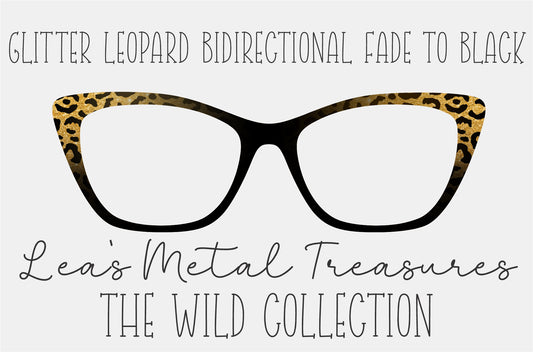 Glitter Leopard Bidirectional Fade to Black Eyewear Toppers COMES  WITH MAGNETS