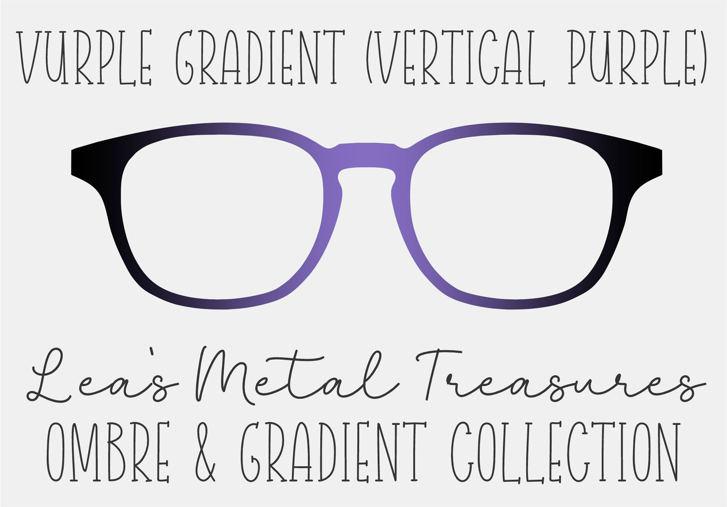 Vurple Gradient Eyewear Frame Toppers COMES WITH MAGNETS