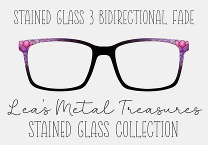 Stained Glass 3 Bidirectional Fade Eyewear Frame Toppers COMES WITH MAGNETS