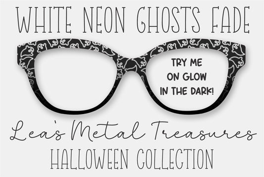 White Neon Ghosts Fade Eyewear Frame Toppers COMES WITH MAGNETS