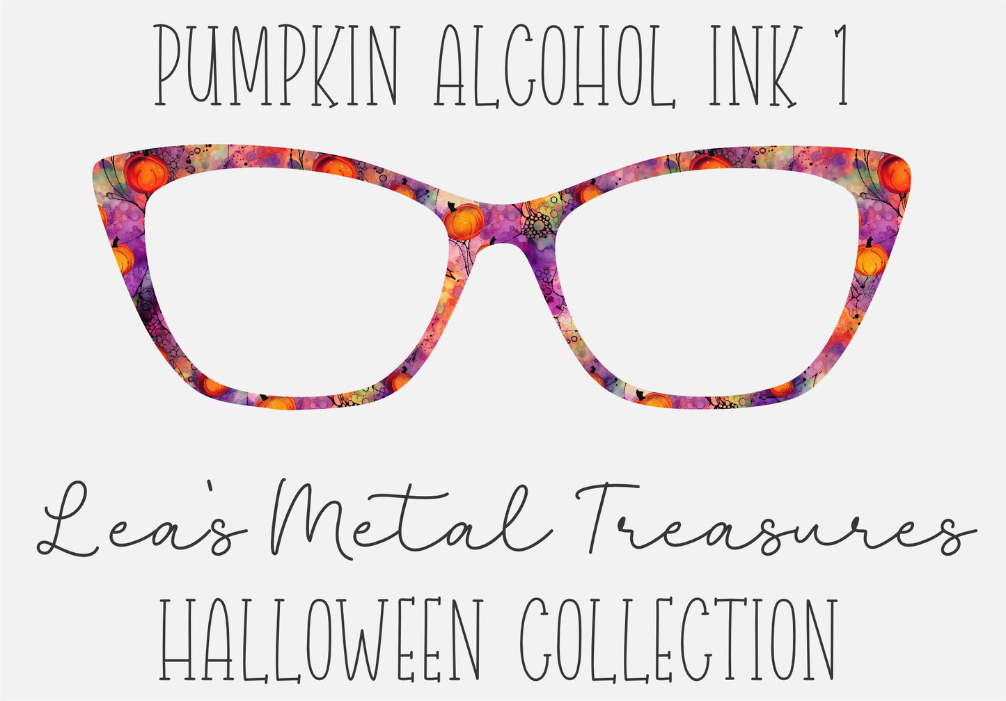 Pumpkin Alcohol Ink 1 Eyewear Frame Toppers Comes WITH MAGNETS