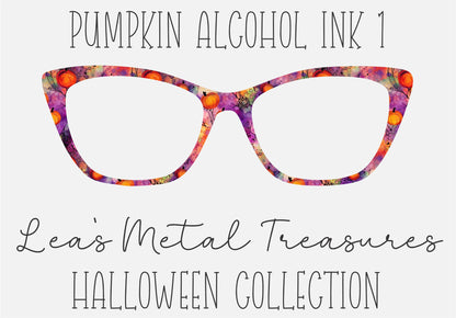 Pumpkin Alcohol Ink 1 Eyewear Frame Toppers Comes WITH MAGNETS