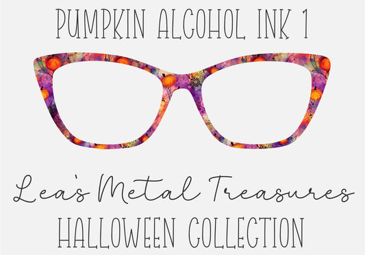 Pumpkin Alcohol Ink 1 Eyewear Frame Toppers Comes WITH MAGNETS