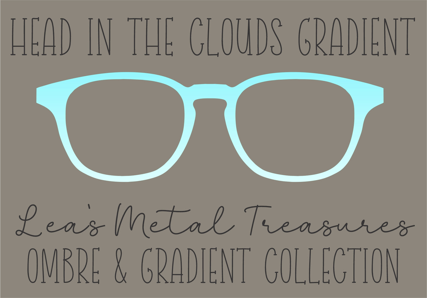 Head in the Clouds Gradient Eyewear Frame Toppers COMES WITH MAGNETS