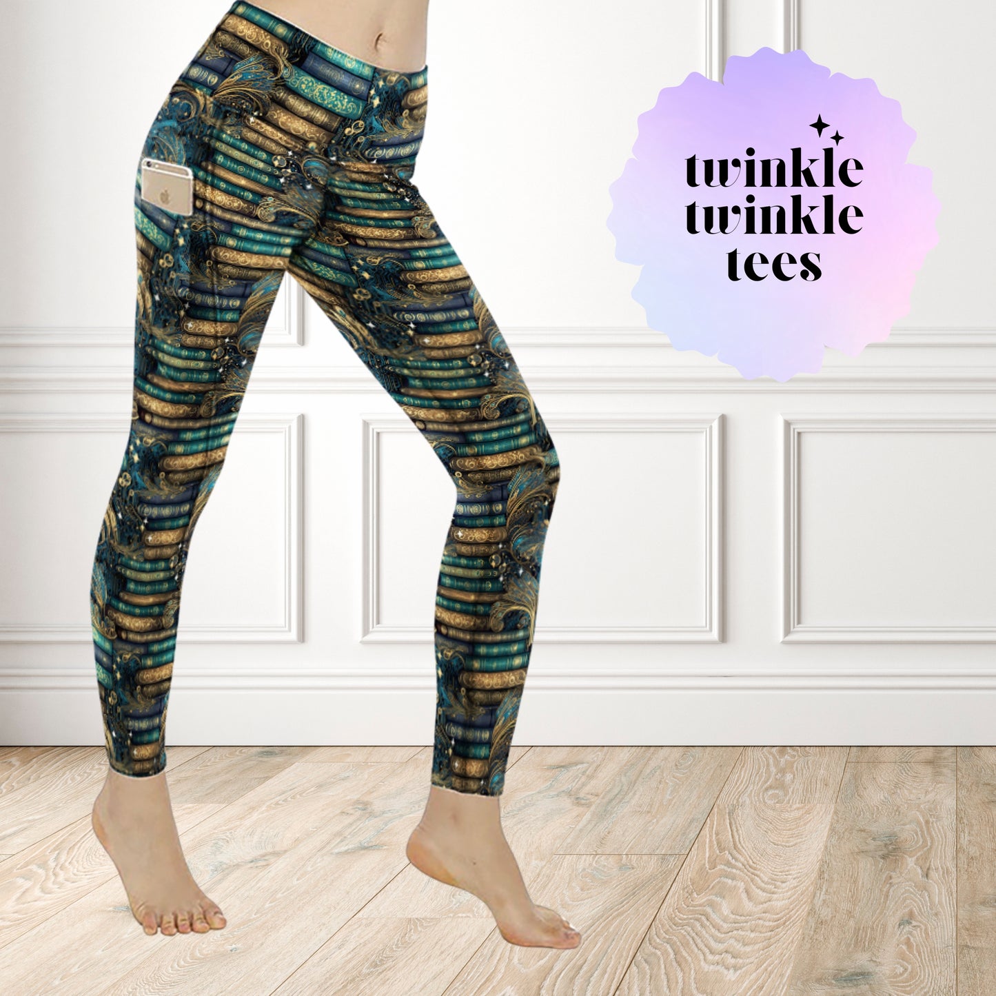 Teal Fantasy Books Women's Pocket Leggings