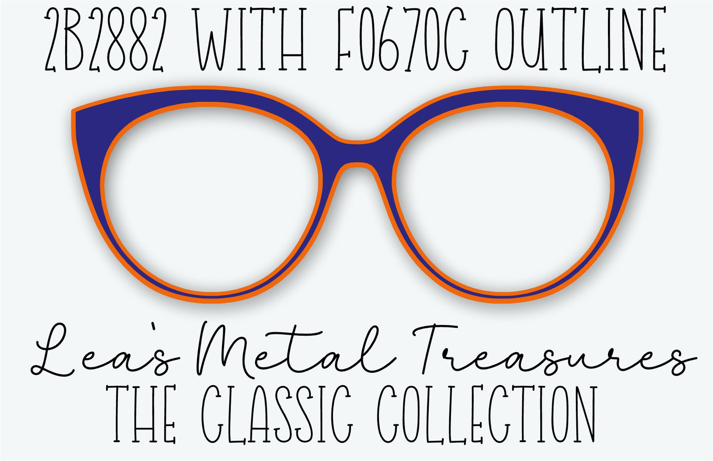 2B2882 with F0670C Outline Eyewear Frame Toppers