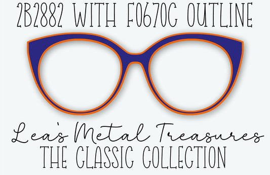 2B2882 with F0670C Outline Eyewear Frame Toppers