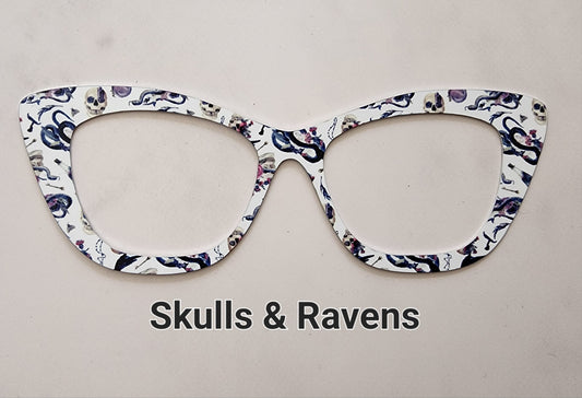 SKULLS AND RAVENS Eyewear Frame Toppers COMES WITH MAGNETS