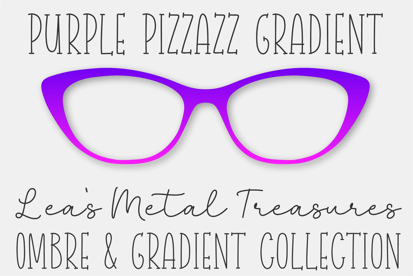 Purple Pizzazz Gradient Eyewear Frame Toppers COMES WITH MAGNETS