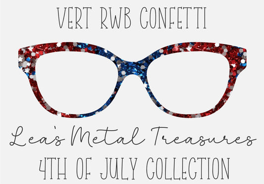 VERT RWB CONFETTI Eyewear Frame Toppers COMES WITH MAGNETS