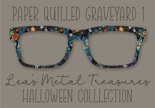 Paper Quilled Graveyard 1 Eyewear Frame Toppers COMES WITH MAGNETS