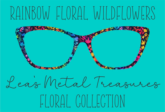 Rainbow Floral Wildflowers Eyewear Frame Toppers COMES WITH MAGNETS