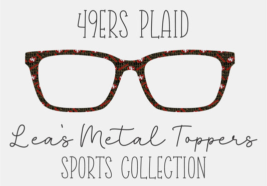 49ERS PLAID Eyewear Frame Toppers COMES WITH MAGNETS