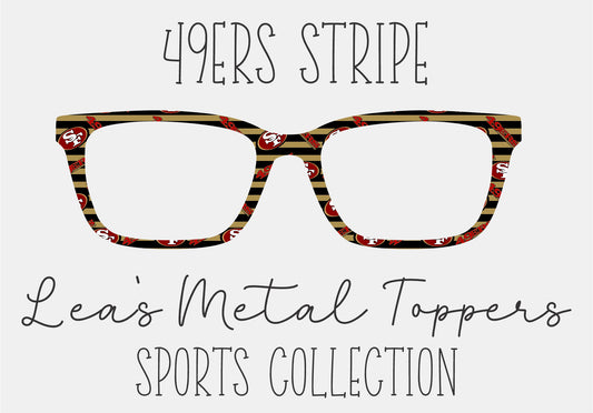 49ERS STRIPE Eyewear Frame Toppers COMES WITH MAGNETS