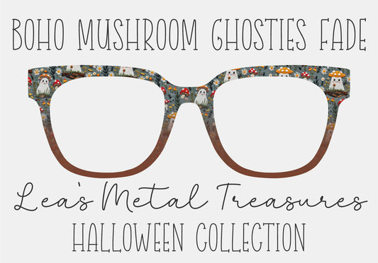 Boho Mushroom Ghosties Fade Eyewear Frame Toppers COMES WITH MAGNETS