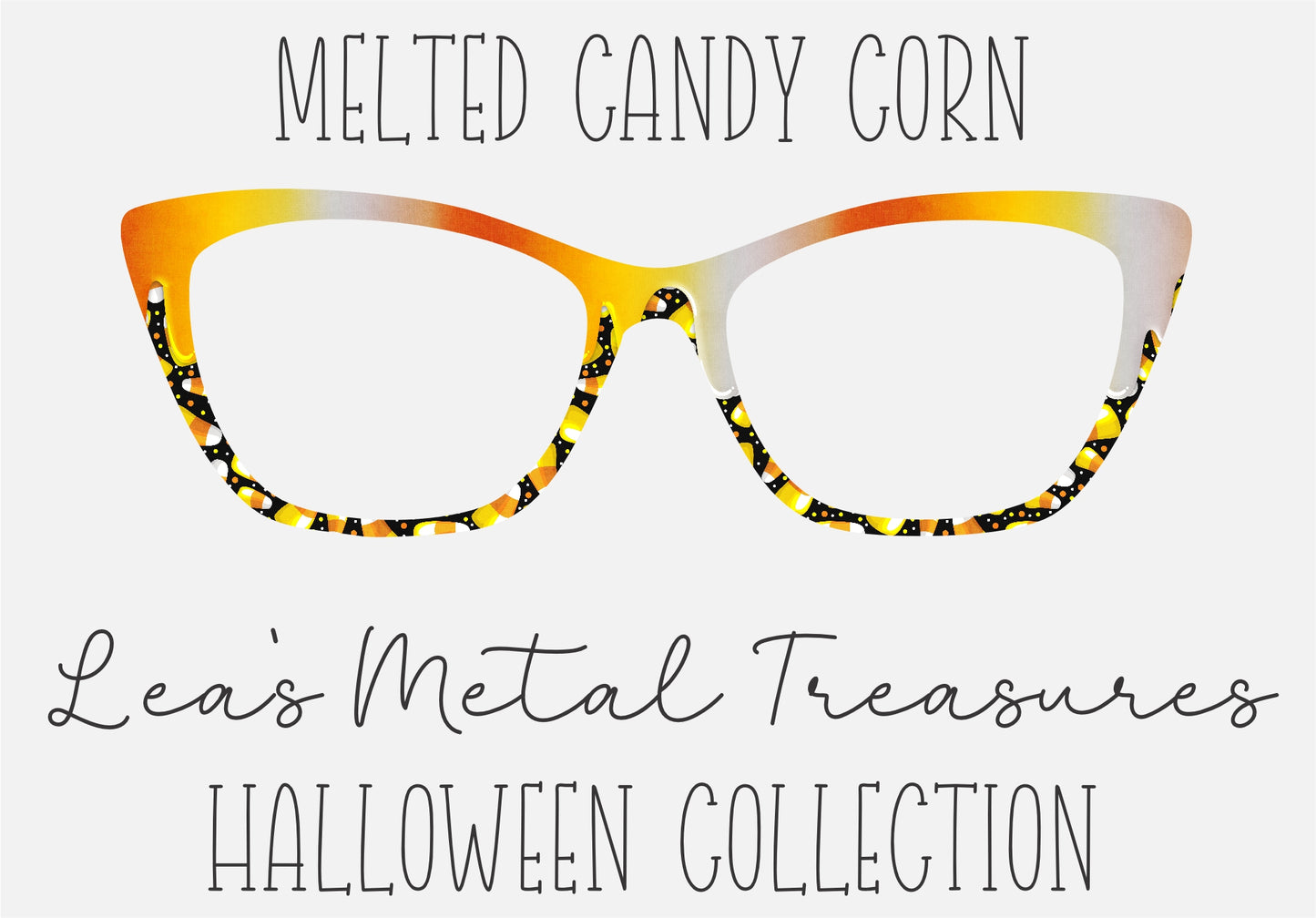 Melted Candy Corn Eyewear Frame Toppers COMES WITH MAGNETS