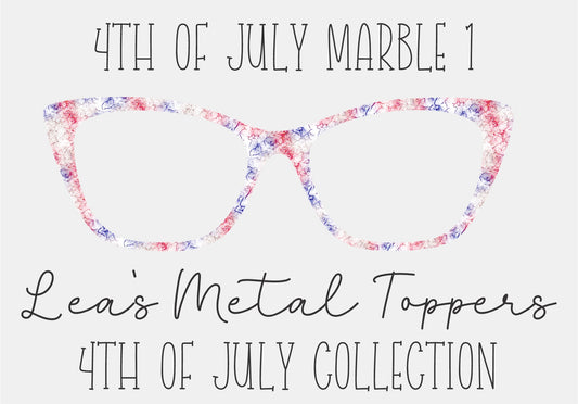 4TH OF JULY MARBLE 1 Eyewear Frame Toppers COMES WITH MAGNETS